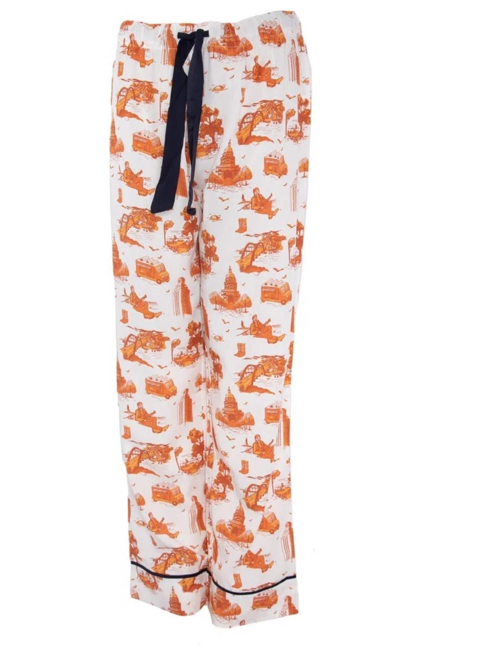 Katie Kime Texas Longhorns Exes Austin Toile Pajama Pants Size Medium